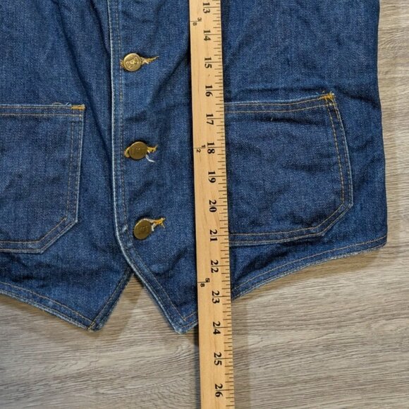 Vintage Carhartt Made In Canada 100% Cotton Denim Vest Size Extra Small / Small - Picture 6 of 6